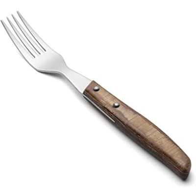 Arcos Tafelmes – steakvork – roestvrij staal 18/10 en 200 mm – handvat van gecomprimeerd hout, kleur bruin Arcos Tafelmes – steakvork – roestvrij staal 18/10 en 200 mm – handvat van gecomprimeerd hout, kleur bruin