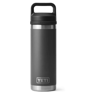 YETI Rambler Bottle Chug, Vacuum Geïsoleerde Roestvrijstalen Fles met Lekvrije Chug Cap, Houtskool, 532 ml YETI Rambler Bottle Chug, Vacuum Geïsoleerde Roestvrijstalen Fles met Lekvrije Chug Cap, Houtskool, 532 ml
