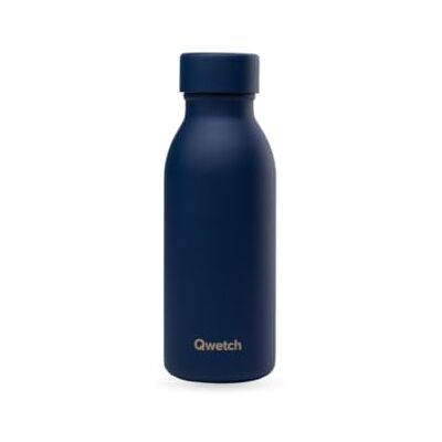 QWETCH Thermosfles 350 ml Nachtblauw ICON Ultra-compacte en elegante drinkfles van gerecycled roestvrij staal 24 uur Koud/12 uur Warm Waterdicht en draagbaar QWETCH Thermosfles 350 ml Nachtblauw ICON Ultra-compacte en elegante drinkfles van gerecycled roestvrij staal 24 uur Koud/12 uur Warm Waterdicht en draagbaar