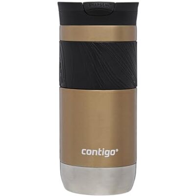Contigo Byron 2.0 Thermosbeker van roestvrij staal met snapseal-sluiting, 100% lekvrij, vaatwasmachinebestendig, BPA-vrij, houdt tot 6 uur warm, 470 ml Contigo Byron 2.0 Thermosbeker van roestvrij staal met snapseal-sluiting, 100% lekvrij, vaatwasmachinebestendig, BPA-vrij, houdt tot 6 uur warm, 470 ml