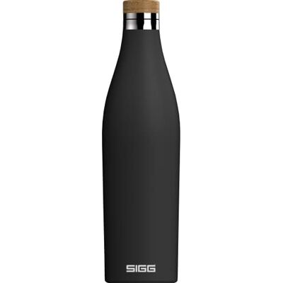 Sigg Thermosfles Meridian Black Waterdicht en extra dun BPA-vrij zonder plastic 18/8 roestvrij staal Dubbelwandig Bamboe sluiting Zwart 0,5 l Sigg Thermosfles Meridian Black Waterdicht en extra dun BPA-vrij zonder plastic 18/8 roestvrij staal Dubbelwandig Bamboe sluiting Zwart 0,5 l
