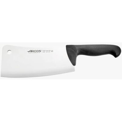 Arcos Serie 2900, slagersmes, lemmet van nitrum roestvrij staal, 200 mm, handvat van polypropyleen, kleur: zwart Arcos Serie 2900, slagersmes, lemmet van nitrum roestvrij staal, 200 mm, handvat van polypropyleen, kleur: zwart