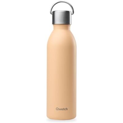 QWETCH Thermosfles Active Abrikoos, 600 ml, drinkfles met handvat van gerecycled roestvrij staal, 24 uur koud en 12 uur warm, waterdicht, ergonomisch en compact QWETCH Thermosfles Active Abrikoos, 600 ml, drinkfles met handvat van gerecycled roestvrij staal, 24 uur koud en 12 uur warm, waterdicht, ergonomisch en compact