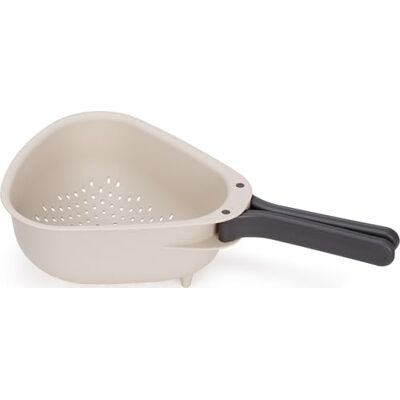 Joseph Joseph Droplet Compacte zeef met inklapbare handgrepen, ruimtebesparend, vergemakkelijkt het afdruipen, voor het afdruipen van groenten, pasta, fruit Joseph Joseph Droplet Compacte zeef met inklapbare handgrepen, ruimtebesparend, vergemakkelijkt het afdruipen, voor het afdruipen van groenten, pasta, fruit