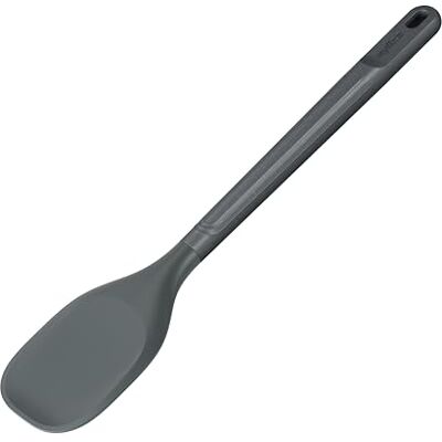Zyliss Spoontula Groot duurzaam tarwestro/siliconen, keukenspatel, hittebestendige siliconen kop, beluga-grijs, 31 cm x 6 cm, vaatwasmachinebestendig Zyliss Spoontula Groot duurzaam tarwestro/siliconen, keukenspatel, hittebestendige siliconen kop, beluga-grijs, 31 cm x 6 cm, vaatwasmachinebestendig