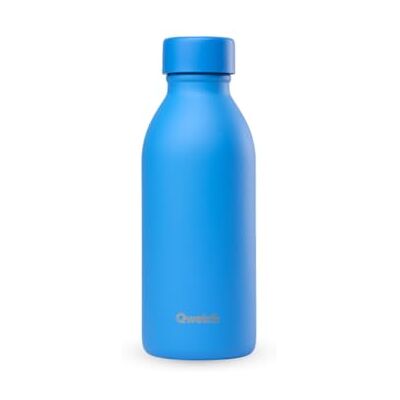 QWETCH 500 ml thermosfles azuurblauw ICON compact en elegant design waterfles van gerecycled roestvrij staal 24 uur koud en 12 uur warm lekvrij QWETCH 500 ml thermosfles azuurblauw ICON compact en elegant design waterfles van gerecycled roestvrij staal 24 uur koud en 12 uur warm lekvrij