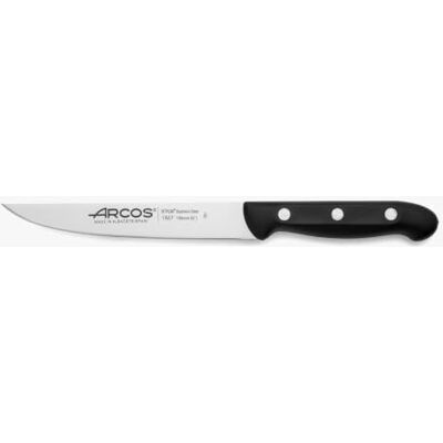 Arcos Schilmes van roestvrij staal. Professioneel keukenmes voor het schillen van groenten en fruit. Ergonomische handgreep van polyoxymethyleen en lemmet van 150 mm. Master Serie. Kleur zwart Arcos Schilmes van roestvrij staal. Professioneel keukenmes voor het schillen van groenten en fruit. Ergonomische handgreep van polyoxymethyleen en lemmet van 150 mm. Master Serie. Kleur zwart