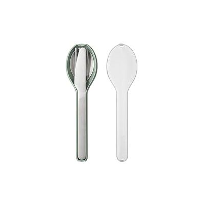 Mepal Ellipse 3-delige bestekset Bestekset om mee te nemen Bestekset bestaande uit mes, vork en lepel Met reisetui Roestvrij staal Nordic Sage Mepal Ellipse 3-delige bestekset Bestekset om mee te nemen Bestekset bestaande uit mes, vork en lepel Met reisetui Roestvrij staal Nordic Sage