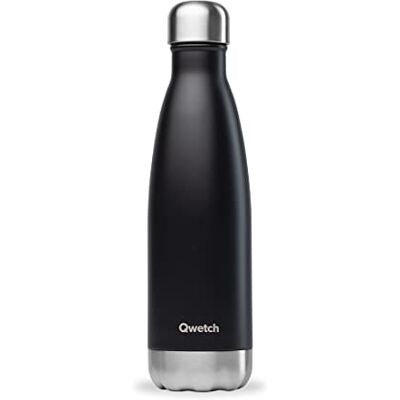 QWETCH Thermosfles zwart 500 ml – Drinkfles voor onderweg van roestvrij staal – 24 uur koud en 12 uur warm – Waterdicht, BPA-vrij en herbruikbaar – Thermosfles voor sport, reizen, kantoor, wandelen QWETCH Thermosfles zwart 500 ml – Drinkfles voor onderweg van roestvrij staal – 24 uur koud en 12 uur warm – Waterdicht, BPA-vrij en herbruikbaar – Thermosfles voor sport, reizen, kantoor, wandelen