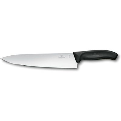 Victorinox , 6.8003.25B, Swiss Classic, tranchiermesser, extra scherpe rand, met rechte sluiting, robuuste kunststof handgreep, zwart, gemaakt in Zwitserland, vaatwasmachinebestendig Victorinox , 6.8003.25B, Swiss Classic, tranchiermesser, extra scherpe rand, met rechte sluiting, robuuste kunststof handgreep, zwart, gemaakt in Zwitserland, vaatwasmachinebestendig