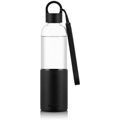 Bodum 12053-01B MELIOR Drinkfles om mee te nemen, gekleurde siliconen hoes, schroefsluiting, 0,5 l, zwart Bodum 12053-01B MELIOR Drinkfles om mee te nemen, gekleurde siliconen hoes, schroefsluiting, 0,5 l, zwart