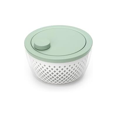 Brabantia TASTY+ centrifugeermachine met serveerschaal en vergiet, slacentrifuge en rode vruchten met antislip onderkant, duurzaam, recyclebaar en vaatwasmachinebestendig, jadegroen Brabantia TASTY+ centrifugeermachine met serveerschaal en vergiet, slacentrifuge en rode vruchten met antislip onderkant, duurzaam, recyclebaar en vaatwasmachinebestendig, jadegroen