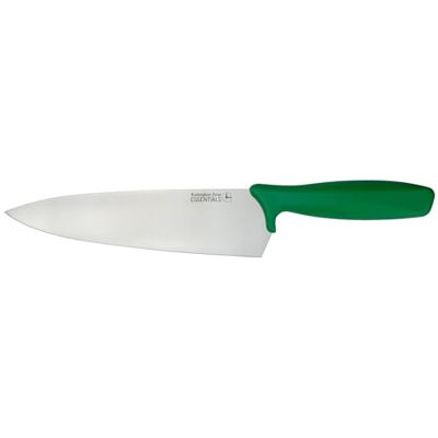 Rio Essentials Koksmes 24 cm, groen handvat voor salades en fruit, kleurgecodeerd keukenmes voor hygiëne en voedselallergenen, roestvrij staal Rio Essentials Koksmes 24 cm, groen handvat voor salades en fruit, kleurgecodeerd keukenmes voor hygiëne en voedselallergenen, roestvrij staal