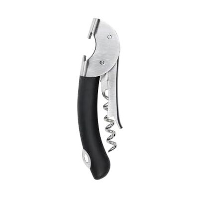 OXO Steel Double Lever Waiter's Corkscrew Avec vis lisse, boîtier antidérapant doux et confortable OXO Steel Double Lever Waiter's Corkscrew Avec vis lisse, boîtier antidérapant doux et confortable