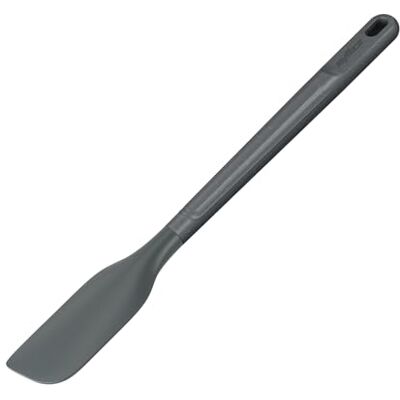 Zyliss Kleine duurzame tarwestro/siliconen spatel, spatel voor koken en bakken, hittebestendige siliconen kop, beluga-grijs, 27,5 cm x 3,5 cm, vaatwasmachinebestendig, Zyliss Kleine duurzame tarwestro/siliconen spatel, spatel voor koken en bakken, hittebestendige siliconen kop, beluga-grijs, 27,5 cm x 3,5 cm, vaatwasmachinebestendig,