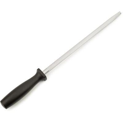 Arcos Serie Chairas Slijpstaal 22,9 cm verchroomde behuizing van koolstofstaal zwart polypropyleen handvat Arcos Serie Chairas Slijpstaal 22,9 cm verchroomde behuizing van koolstofstaal zwart polypropyleen handvat