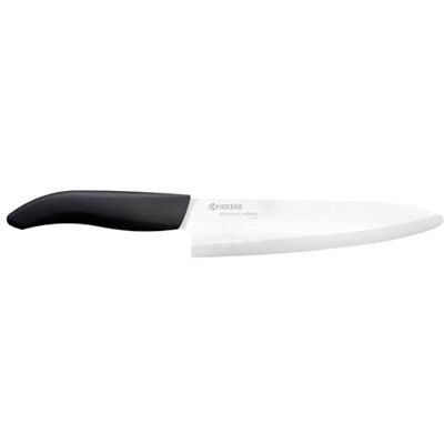 Kyocera FK-180-WH BK Professioneel koksmes Zwart Handvat Wit Keramisch Lemmet 18 cm Kyocera FK-180-WH BK Professioneel koksmes Zwart Handvat Wit Keramisch Lemmet 18 cm