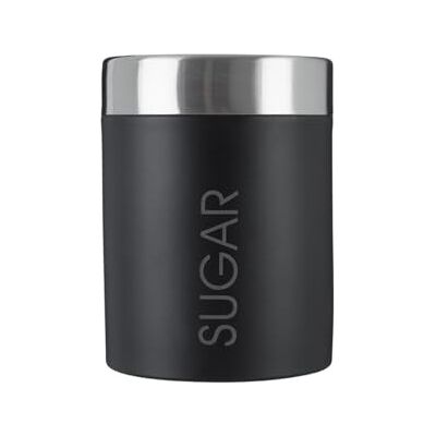 Premier Housewares 0508677 suikerbox van zwart email en deksel van gesatineerd roestvrij staal Premier Housewares 0508677 suikerbox van zwart email en deksel van gesatineerd roestvrij staal