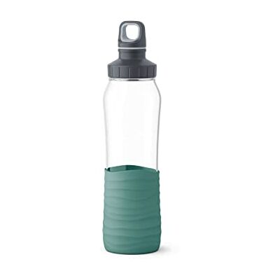 Emsa Drink2GO Glas Trinkflasche 0,7L gn petrol-grün Emsa Drink2GO Glas Trinkflasche 0,7L gn petrol-grün