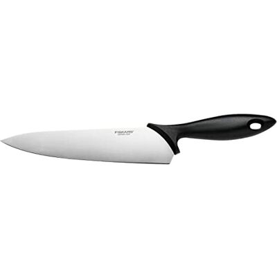 Fiskars Koksmes, Essential, lemmetlengte 21 cm Roestvrij staal/PP-kunststof, zwart, 1065565 Fiskars Koksmes, Essential, lemmetlengte 21 cm Roestvrij staal/PP-kunststof, zwart, 1065565