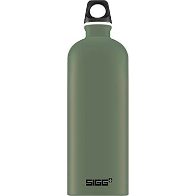 Sigg Traveller Herbruikbare fles, groen (1 l), luchtdichte fles zonder schadelijke stoffen, ultralichte aluminium fles, schroefsluiting Sigg Traveller Herbruikbare fles, groen (1 l), luchtdichte fles zonder schadelijke stoffen, ultralichte aluminium fles, schroefsluiting