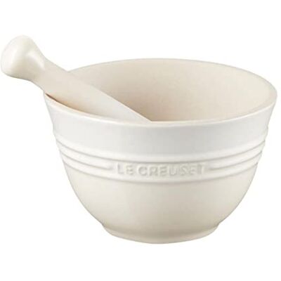 Le Creuset Stamper en vijzel, keramiek, 300 ml, Ø 11,5 cm, 360 g, meringue, 81209307160003 Le Creuset Stamper en vijzel, keramiek, 300 ml, Ø 11,5 cm, 360 g, meringue, 81209307160003