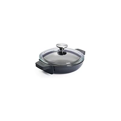 Woll Iron serveerpan met deksel en siliconen handgrepen, inductief, diameter 20 cm, hoogte 5,5 cm, geschikt voor alle warmtebronnen, gietijzer, ovenbestendig tot 250 graden, zonder siliconen handgrepen, grijs Woll Iron serveerpan met deksel en siliconen handgrepen, inductief, diameter 20 cm, hoogte 5,5 cm, geschikt voor alle warmtebronnen, gietijzer, ovenbestendig tot 250 graden, zonder siliconen handgrepen, grijs
