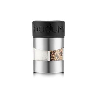 Bodum 11002-01 Twin molen peper en zout gecombineerd zwarte hoofdband 1 stuk Bodum 11002-01 Twin molen peper en zout gecombineerd zwarte hoofdband 1 stuk