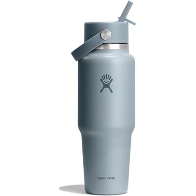 Hydro Flask Wide Flex Straw Travel Bottle 946 ml / 32oz roestvrij staal, lekvrij, geschikt voor de meeste bekerhouders geïsoleerd 24 uur koud brede opening, geschikt voor ijsblokjes Shale Hydro Flask Wide Flex Straw Travel Bottle 946 ml / 32oz roestvrij staal, lekvrij, geschikt voor de meeste bekerhouders geïsoleerd 24 uur koud brede opening, geschikt voor ijsblokjes Shale