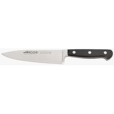 Arcos Clasica Serie Koksmes Snijmes 160 mm Nitrum Gesmeed Roestvrij Staal Lemmet Polyoxymethyleen (POM) Handvat Zwart Arcos Clasica Serie Koksmes Snijmes 160 mm Nitrum Gesmeed Roestvrij Staal Lemmet Polyoxymethyleen (POM) Handvat Zwart