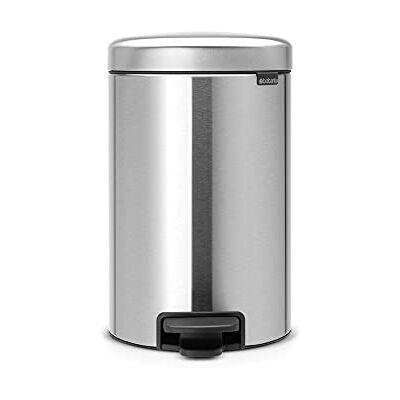Brabantia newlcon Pedaalemmer van mat staal met soft-close en uitneembare binnenemmer + gratis vuilniszakken 12 liter Brabantia newlcon Pedaalemmer van mat staal met soft-close en uitneembare binnenemmer + gratis vuilniszakken 12 liter
