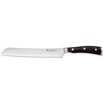 Wusthof WÜSTHOF Ikon Broodmes, 20 cm, zwart/zilver Wusthof WÜSTHOF Ikon Broodmes, 20 cm, zwart/zilver