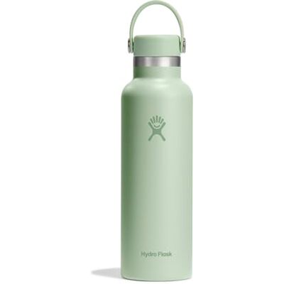 Hydro Flask Standard Mouth Geïsoleerde Fles 621 ml 21 oz Roestvrij Stalen Vacuüm Geïsoleerde Fles Lekvrije dop en Poedercoating Aloë, 621ml (21oz) Hydro Flask Standard Mouth Geïsoleerde Fles 621 ml 21 oz Roestvrij Stalen Vacuüm Geïsoleerde Fles Lekvrije dop en Poedercoating Aloë, 621ml (21oz)