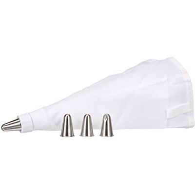 LACOR 68972 decoratieve tas, 24 cm + 4 spuitmonden van roestvrij staal LACOR 68972 decoratieve tas, 24 cm + 4 spuitmonden van roestvrij staal