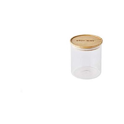 mastrad voorraadpot, robuust borosilicaatglas, beschermt tegen vocht, luchtdicht deksel, kleur bamboe, BPA-vrij, 850 ml mastrad voorraadpot, robuust borosilicaatglas, beschermt tegen vocht, luchtdicht deksel, kleur bamboe, BPA-vrij, 850 ml