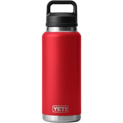 YETI Rambler Bottle Chug, Vaccum Geïsoleerde Roestvrijstalen Bottle met Lekvrije Chug Cap, Rescue Red, 1 L YETI Rambler Bottle Chug, Vaccum Geïsoleerde Roestvrijstalen Bottle met Lekvrije Chug Cap, Rescue Red, 1 L