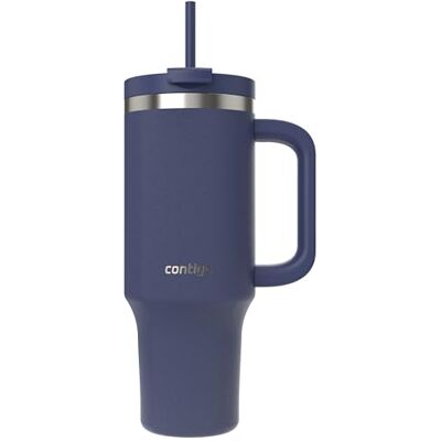 Contigo Streeterville Drinkbeker met handvat en rietje, 29 uur koud, 1200 ml Isolation Thermalock : les boissons restent froides jusqu'à 29 h, couvercle à paille, poignée de transport Contigo Streeterville Drinkbeker met handvat en rietje, 29 uur koud, 1200 ml Isolation Thermalock : les boissons restent froides jusqu'à 29 h, couvercle à paille, poignée de transport
