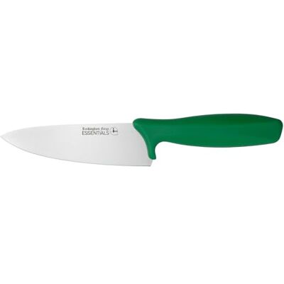 Rio Essentials Koksmes 15 cm, groen handvat voor salades en fruit, kleurgecodeerd keukenmes voor hygiëne en voedselallergenen, roestvrij staal Rio Essentials Koksmes 15 cm, groen handvat voor salades en fruit, kleurgecodeerd keukenmes voor hygiëne en voedselallergenen, roestvrij staal