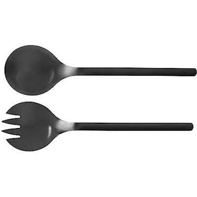 WENKO Saladebestek Nagy, set van 2 stuks, slavork en serveerlepel van roestvrij staal met matte afwerking, Black Outdoor Kitchen accessoires, 29 x 7,5 x 0,35 cm, zwart WENKO Saladebestek Nagy, set van 2 stuks, slavork en serveerlepel van roestvrij staal met matte afwerking, Black Outdoor Kitchen accessoires, 29 x 7,5 x 0,35 cm, zwart