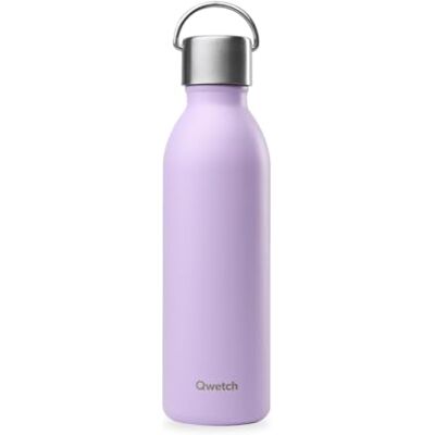 QWETCH Thermosfles Active Lavendel 600 ml drinkfles met handvat van gerecycled roestvrij staal 24 uur koud en 12 uur warm waterdicht, ergonomisch en compact QWETCH Thermosfles Active Lavendel 600 ml drinkfles met handvat van gerecycled roestvrij staal 24 uur koud en 12 uur warm waterdicht, ergonomisch en compact