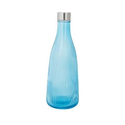 Cosy & Trendy Atla glazen fles, 1 l, azuurblauw met dop Cosy & Trendy Atla glazen fles, 1 l, azuurblauw met dop