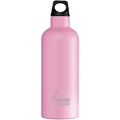 LAKEN Futura de thermosfles van roestvrij staal met vacuüm-isolatie en smalle hals, 500 ml, roze LAKEN Futura de thermosfles van roestvrij staal met vacuüm-isolatie en smalle hals, 500 ml, roze