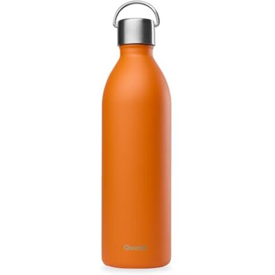 QWETCH Active Orange thermosfles 1000 ml drinkfles met handvat van gerecycled roestvrij staal 24 uur koud en 12 uur warm waterdicht, ergonomisch en compact QWETCH Active Orange thermosfles 1000 ml drinkfles met handvat van gerecycled roestvrij staal 24 uur koud en 12 uur warm waterdicht, ergonomisch en compact