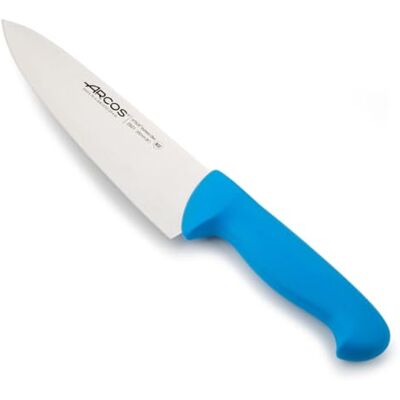Arcos Serie 2900 Koksmes – lemmet van 20 cm nitrumstaal met blauw polypropyleen handvat, ergonomisch en zilver, intensief gebruik, kleuridentificatiesysteem, eenvoudige hygiëne Arcos Serie 2900 Koksmes – lemmet van 20 cm nitrumstaal met blauw polypropyleen handvat, ergonomisch en zilver, intensief gebruik, kleuridentificatiesysteem, eenvoudige hygiëne
