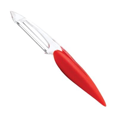mastrad F20515 dunschiller van roestvrij staal, rood mastrad F20515 dunschiller van roestvrij staal, rood