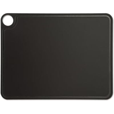 Arcos Snijplank met kanaal en kleerhanger, glad oppervlak van cellulosevezel en hars, professioneel gereedschap, serveerplank, kleur zwart, 427 x 327 mm Arcos Snijplank met kanaal en kleerhanger, glad oppervlak van cellulosevezel en hars, professioneel gereedschap, serveerplank, kleur zwart, 427 x 327 mm