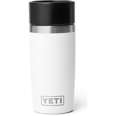YETI Rambler Travel Bottle, vacuüm geïsoleerde roestvrijstalen koffiefles met lekvrije hotshot switch-dop, wit, 355 ml YETI Rambler Travel Bottle, vacuüm geïsoleerde roestvrijstalen koffiefles met lekvrije hotshot switch-dop, wit, 355 ml