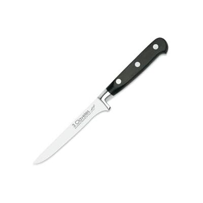 3 Claveles Gesmeed roestvrijstalen uitbeenmes, zwart, 13 cm 3 Claveles Gesmeed roestvrijstalen uitbeenmes, zwart, 13 cm