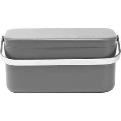 Brabantia 117541 Draagbare afvalbak, kunststof, donkergrijs, 12,7 x 22,1 x 10,7 cm Brabantia 117541 Draagbare afvalbak, kunststof, donkergrijs, 12,7 x 22,1 x 10,7 cm