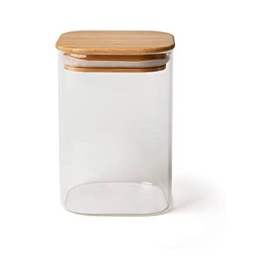 Excelsa Eco Living Pot met bamboedeksel, 1 liter, borosilicaatglas Excelsa Eco Living Pot met bamboedeksel, 1 liter, borosilicaatglas